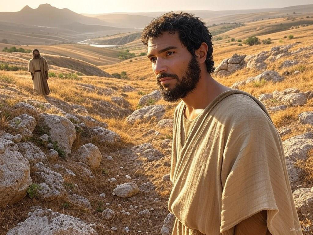 Esau with Jacob behind him. Did God hate Esau; has the word 'hate' been misunderstood?